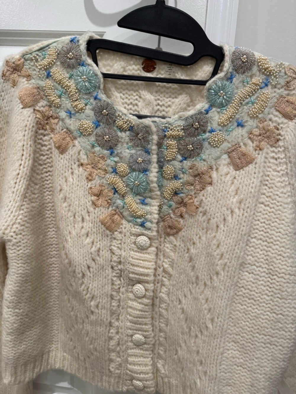 Free People Pixie Cardigan in Ivory - Picture 6 of 7